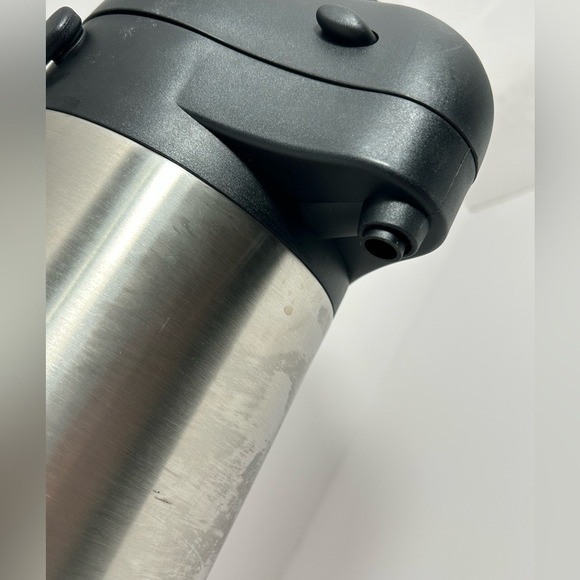 Stainless Steel Airpot Coffee Dispenser - Black and Silver - Picture 3 of 9